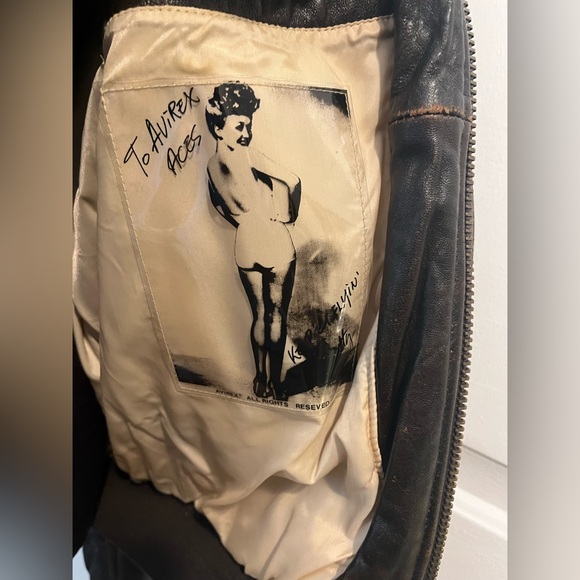 Vintage Avirex Leather Pilot Bomber Jacket - Picture 9 of 10